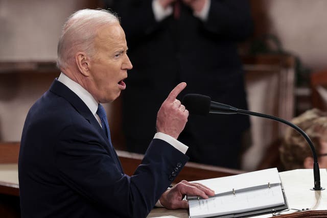 <p>Joe Biden delivered a stern warning to Russia during his State of the Union address Tuesday evening</p>