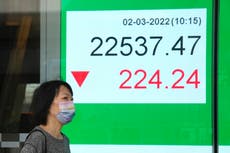 Stocks fall, oil tops $100 a barrel as Ukraine war rages