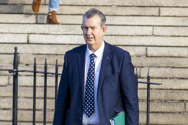 NI Minister for Agriculture Edwin Poots at Stormont, ahead of a debate on his Climate Change Bill.