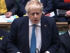 Boris Johnson news – live: PM to publish ‘Putin’s pals’ names but refuses to give up Russian banker donation