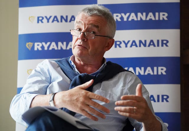 Ryanair is better protected against rising oil prices than rival airlines, according to boss Michael O’Leary (Jonathan Brady/PA)