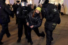 Putin cracks down on anti-war protests in Russia with ‘more than 6,500 arrests’