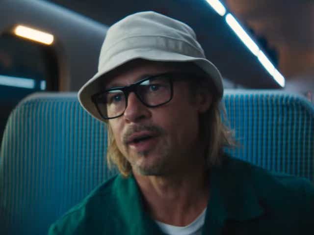 <p>Brad Pitt in ‘Bullet Train'</p>