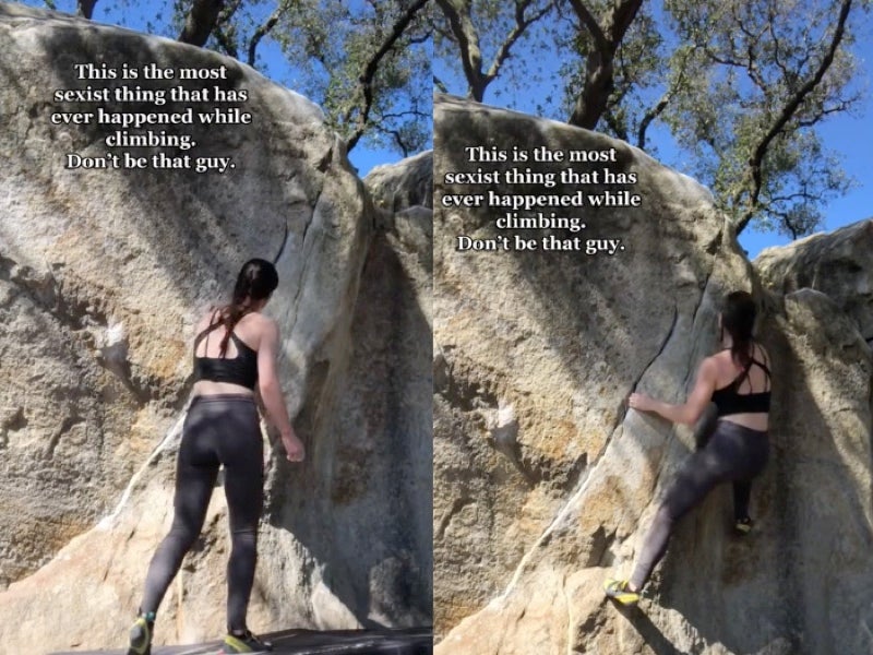 Rock climber calls out ‘sexist’ conversation about her strength