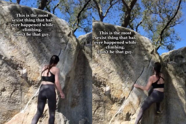 <p>Rock climber calls out ‘sexist’ conversation about her strength </p>