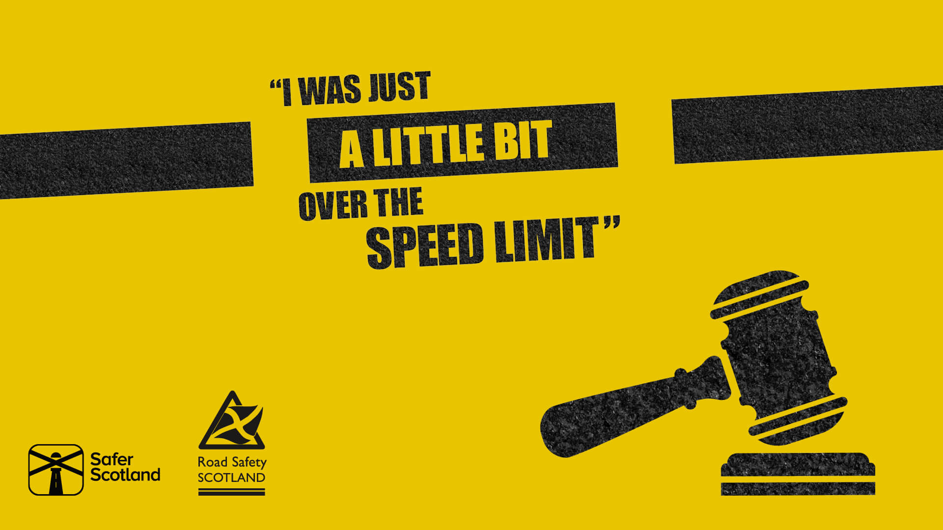 The campaign urges people not to speed (Road Safety Scotland/PA)