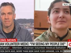 ‘I’m seeing children bombed, my people die’: Ukraine army medic breaks down on CNN