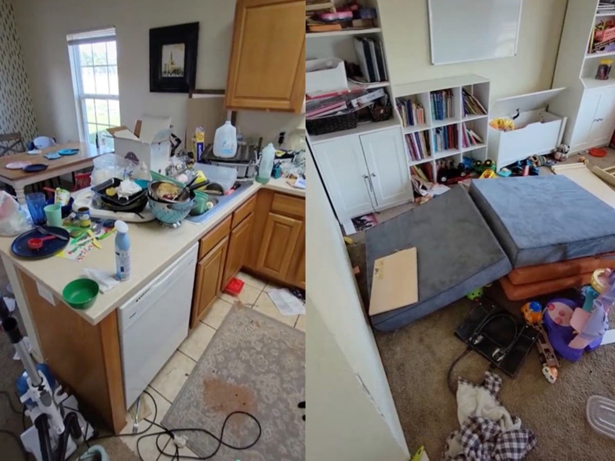 Mother shares video of her house after not cleaning for four days