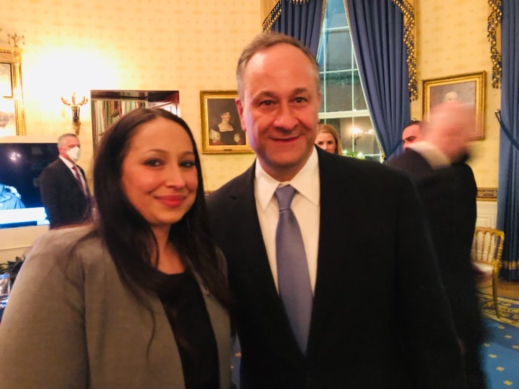 Danielle Robinson and the Second Gentleman at the SOTU