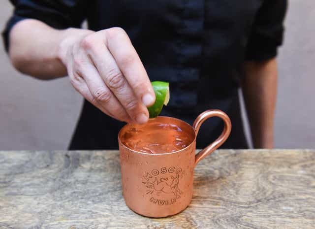 <p>Representational: A Moscow mule cocktail being prepared </p>
