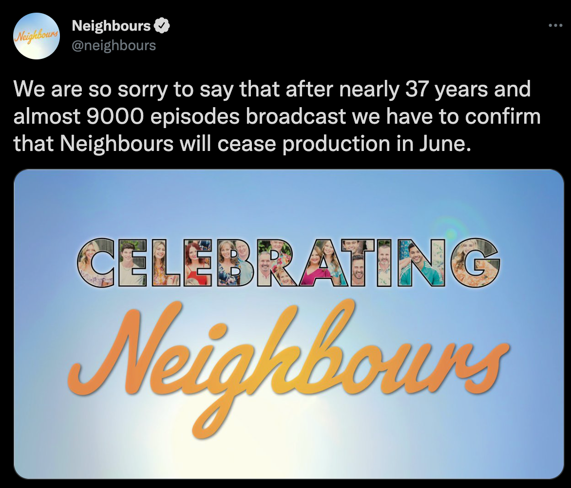 ‘Neighbours’ is officially coming to an end in June
