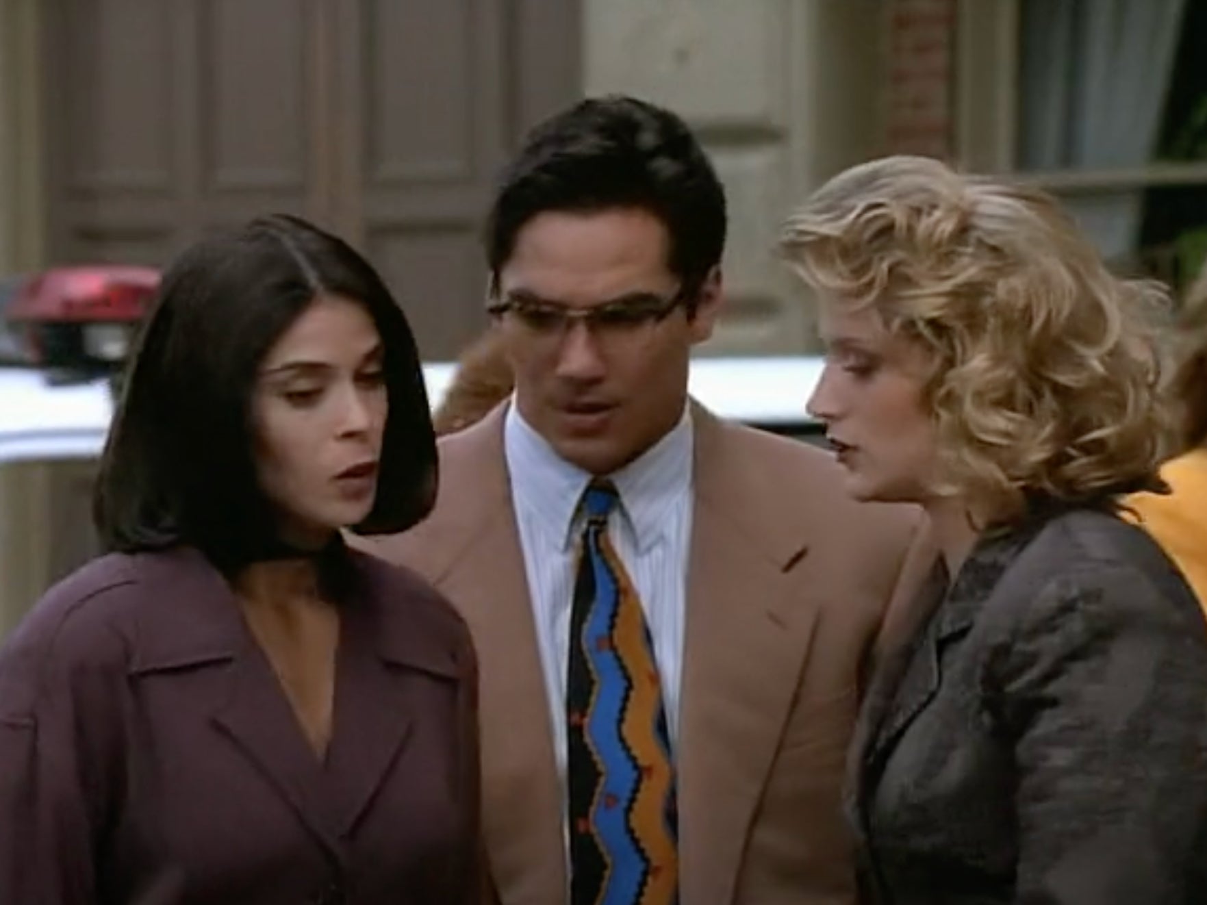 Teri Hatcher, Dean Cain and Farrah Forke in ‘Lois & Clark’ in 1994