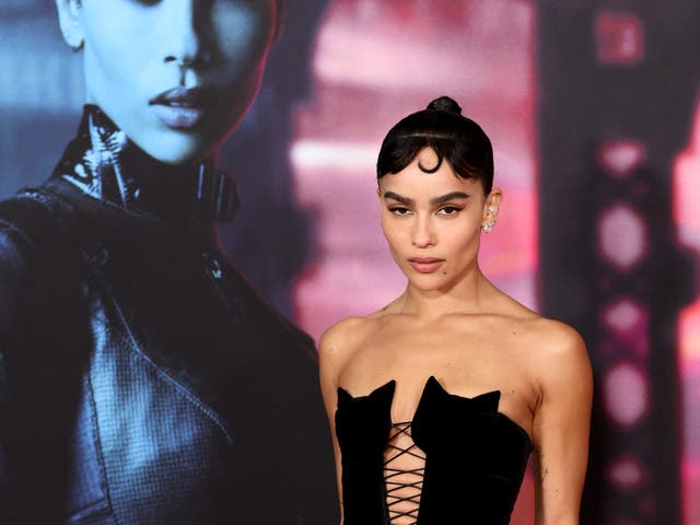 <p>Zoe Kravitz at The Batman premiere</p>