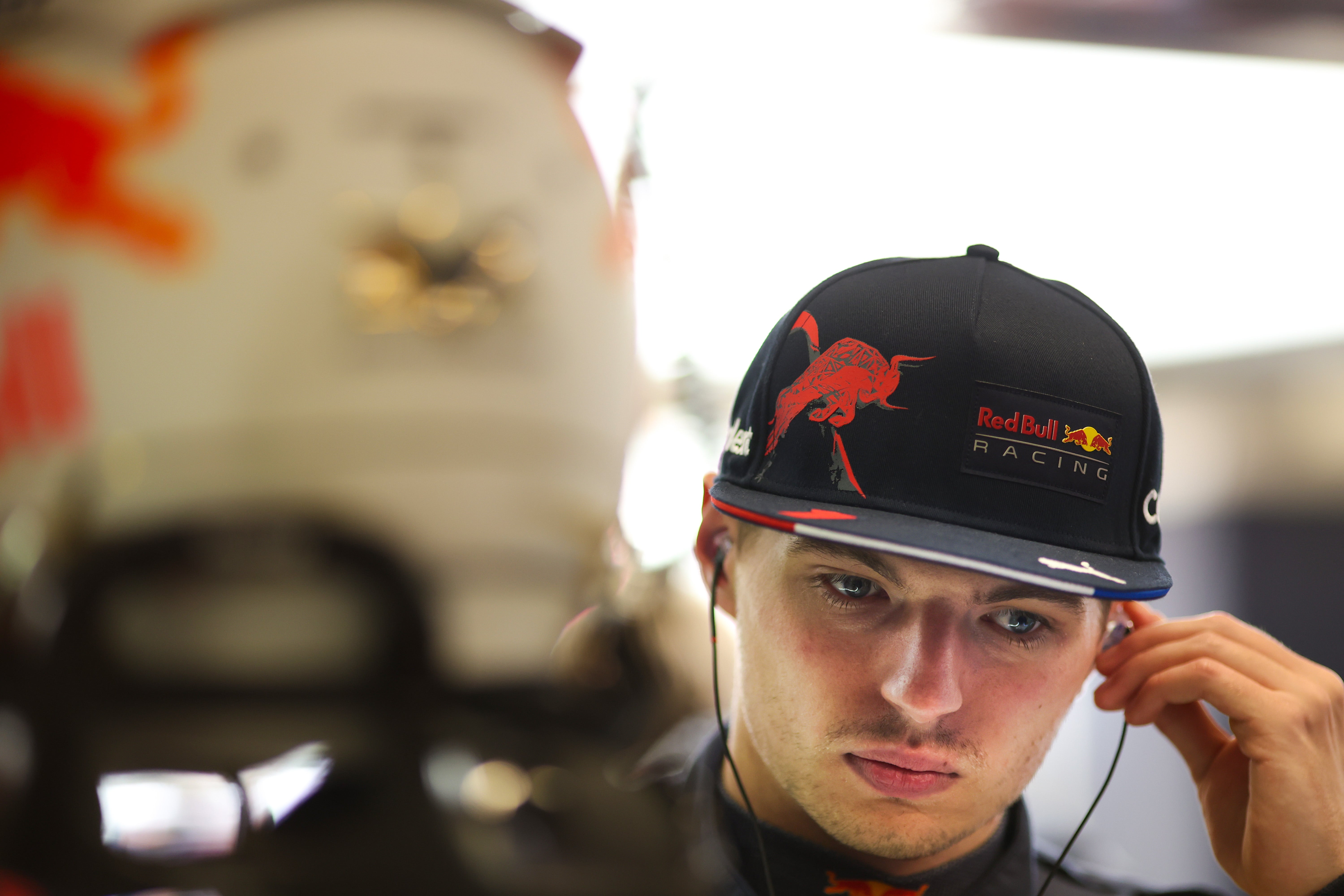 Max Verstappen prepares to drive during F1 testing at Circuit de Barcelona-Catalunya