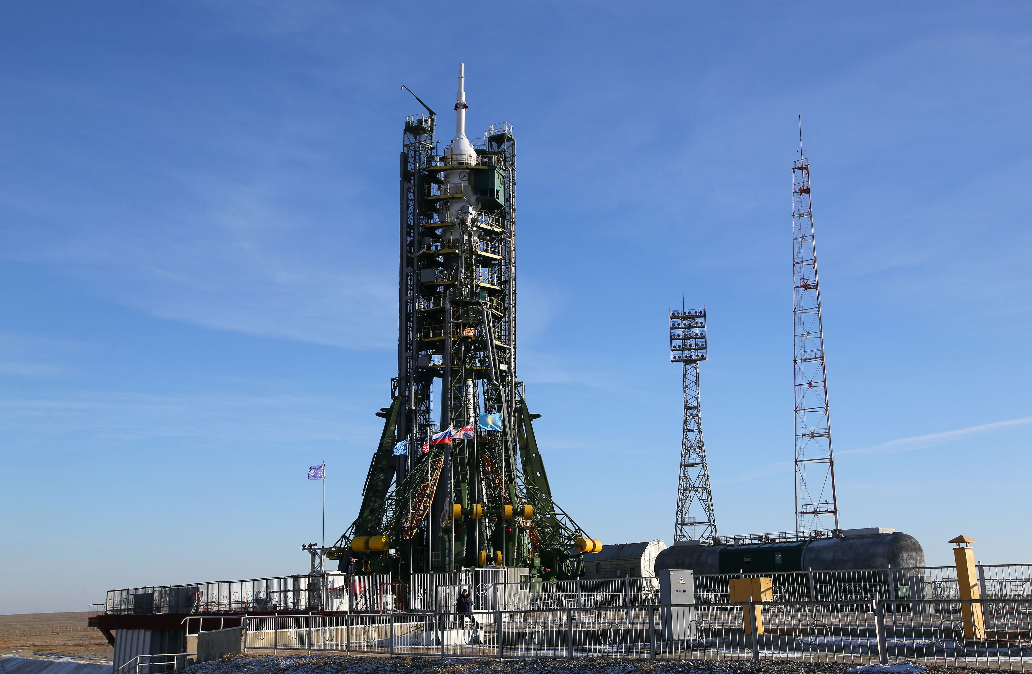 The OneWeb launch was due to use Russian Soyuz rockets at Baikonur Cosmodrome in Kazakhstan (Gareth Fuller/PA)