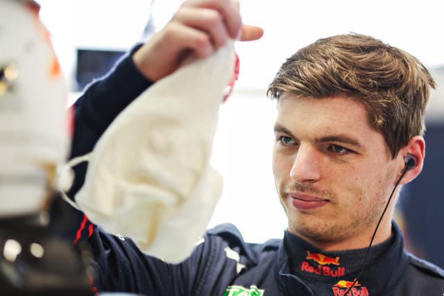 <p>Max Verstappen during F1 testing in Barcelona</p>
