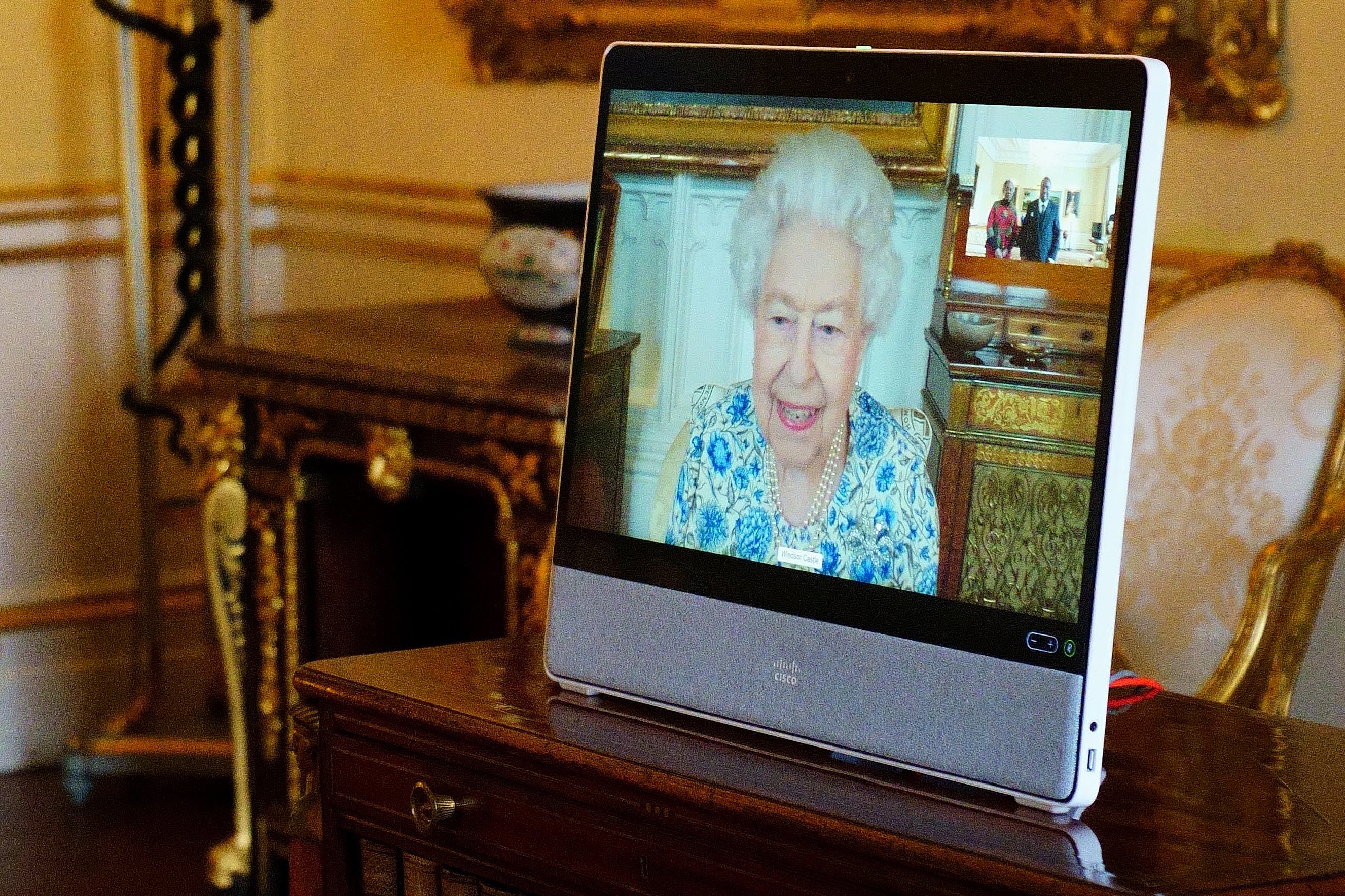 The Queen during her virtual audience (Victoria Jones/PA)
