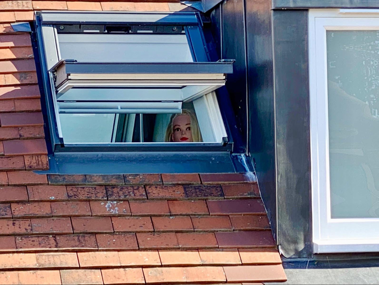 The pair claimed a blonde-haired mannequin placed in their neighbour’s window purposely overlooked their Richmond Park home