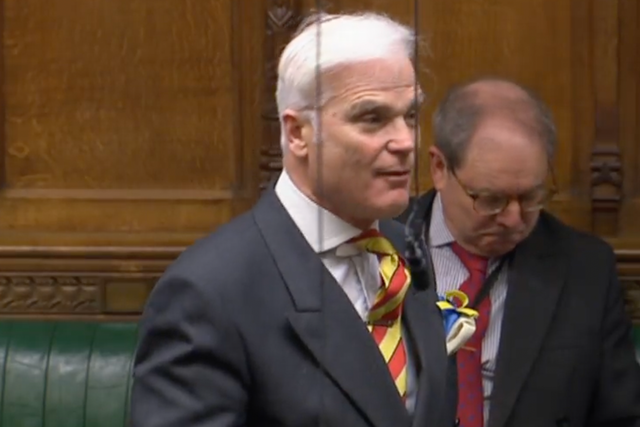 <p>Desmond Swayne made the point in the Commons</p>
