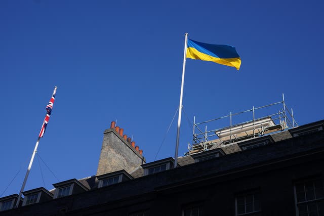 The Ukrainian flag (Yui Mok/PA)