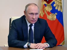Putin says he will destroy the ‘anti-Russia’ created by West and insists Ukraine invasion going to plan