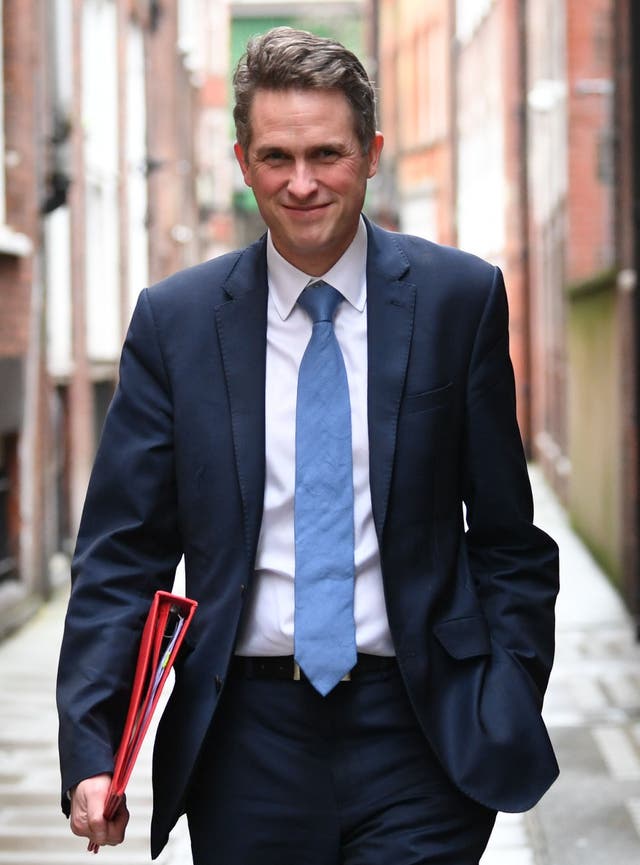 Gavin Williamson. The Queen has approved a knighthood for the former education secretary, Downing Street said (Stefan Rousseau/PA)