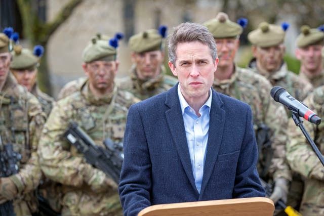 <p>Gavin Williamson during a visit to Salisbury Plains Training Area when he was defence secretary</p>
