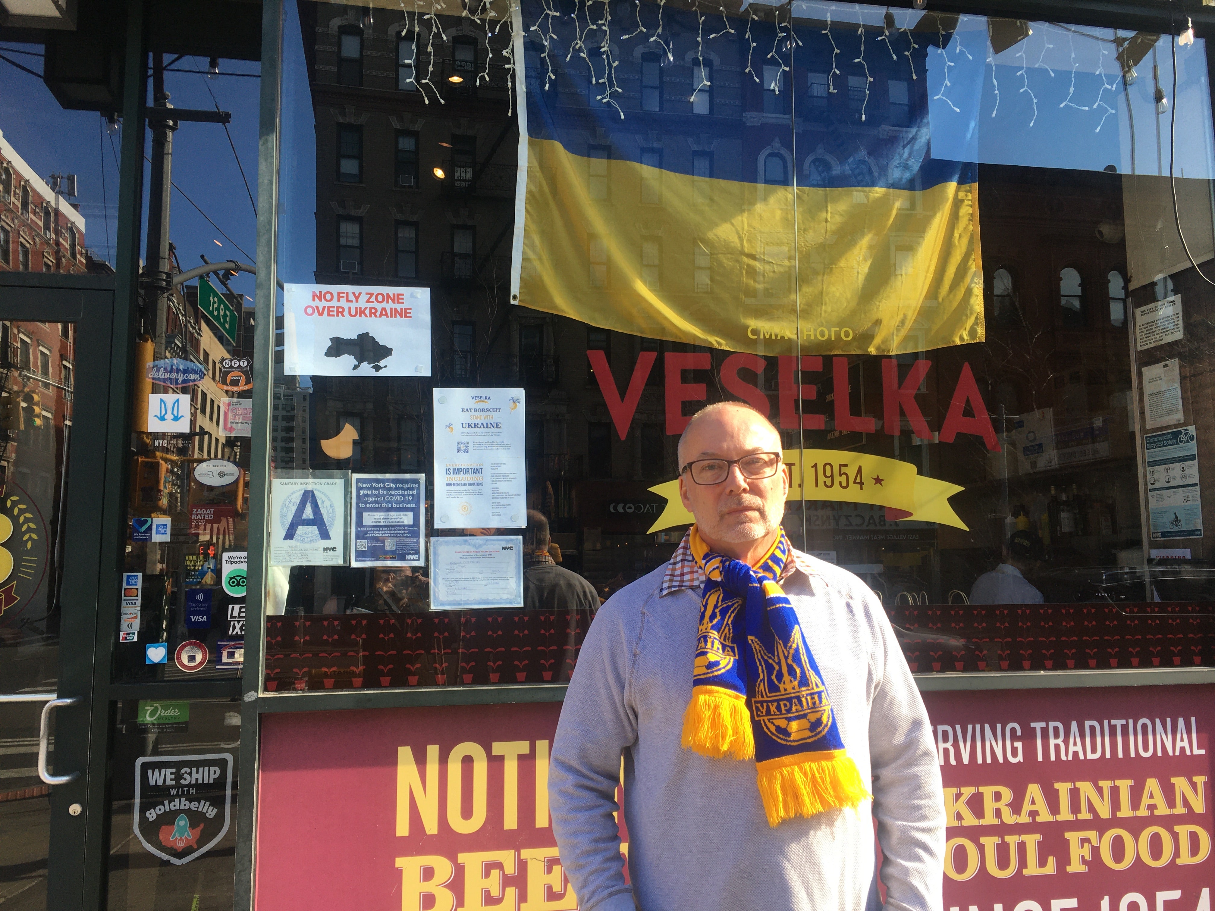 Veselka owner Jason Birchard has seen business at his East Village restaurant double in the past week