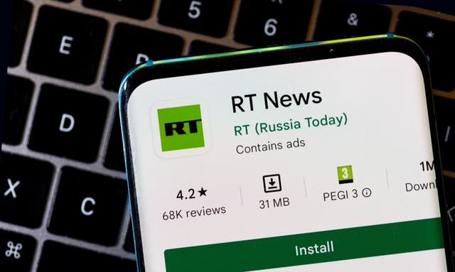 <p>RT is a Russian state-owned TV network used as a mouthpiece for Putin’s propaganda</p>