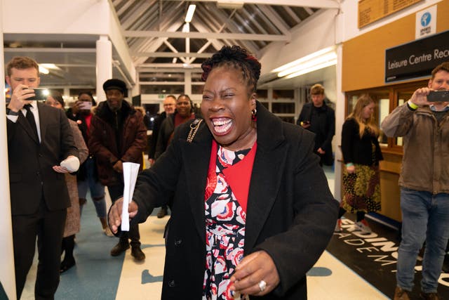 Labour candidate Paulette Hamilton reacts as she arrives at Erdington Academy for the count for the Erdington by-election. Picture date: Friday March 4, 2022.