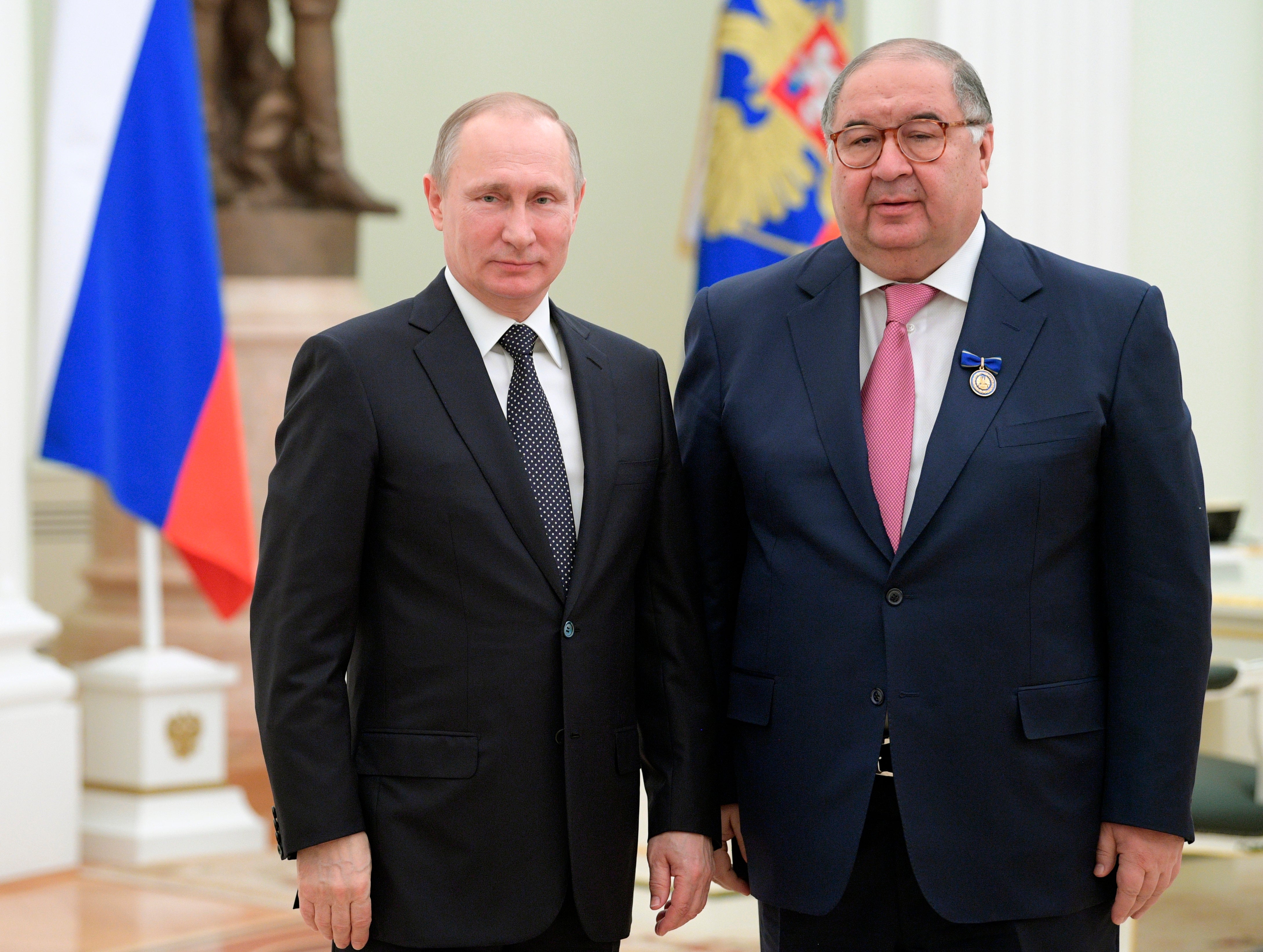 Vladimir Putin with Alisher Usmanov