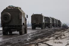 Russia’s 40-mile-long military convoy near Kyiv ‘has hardly moved in three days’ MoD says 