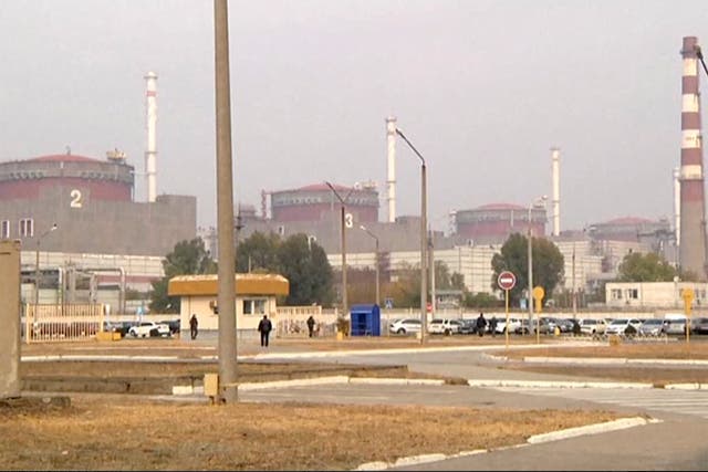 <p>This image made from a video shows Zaporizhzhia nuclear plant in 2015</p>