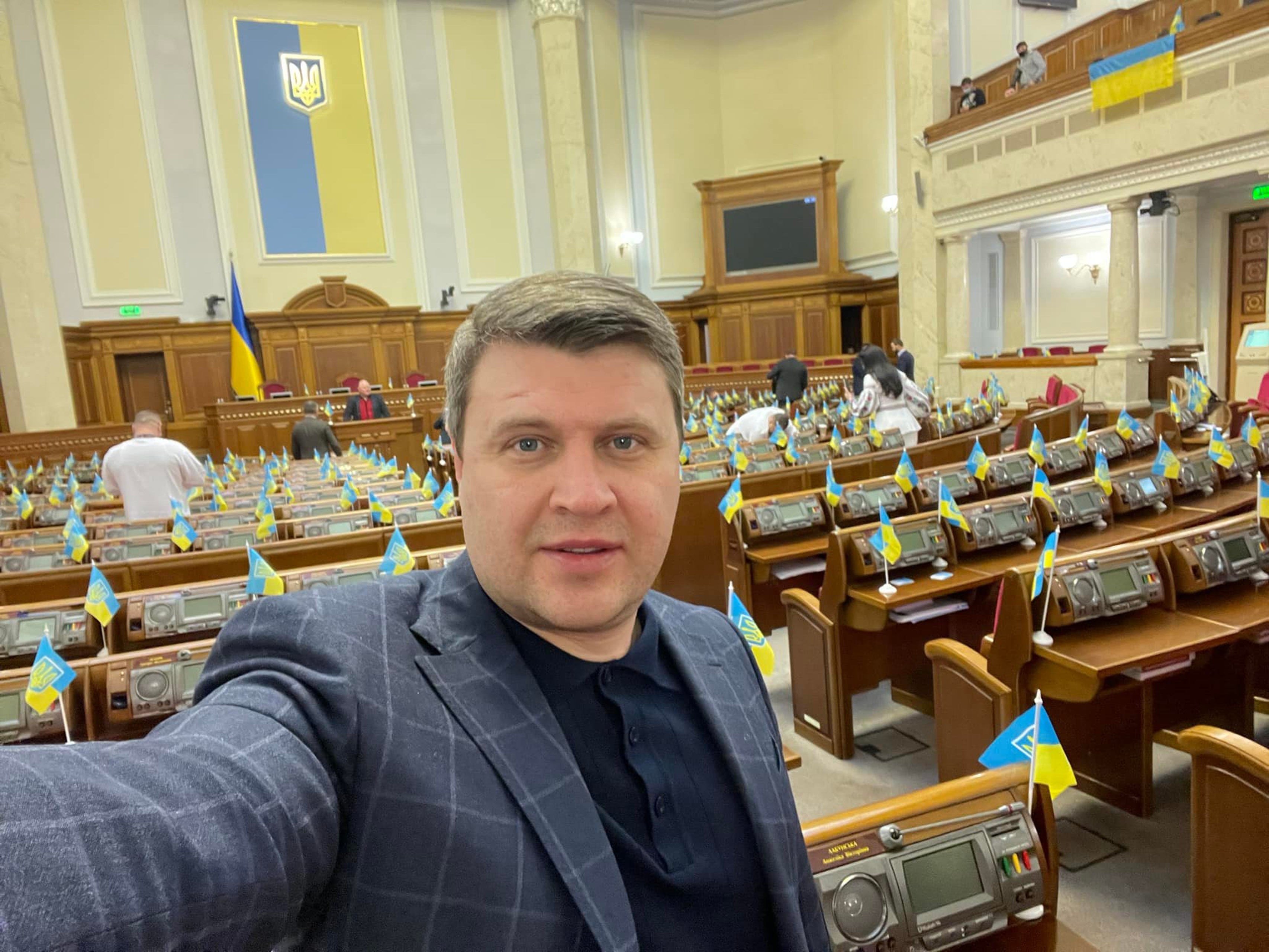 Vadym Ivchenko in Ukraine’s parliament (Vadym Ivchenko/PA)