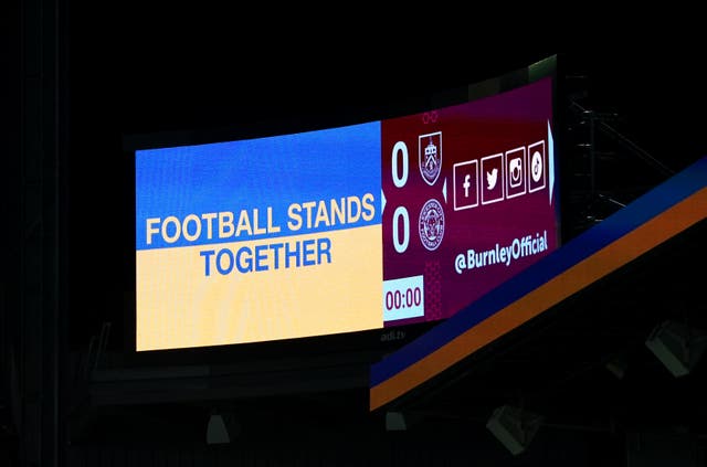 China is set to impose a Premier League blackout this weekend over its show of support for Ukraine (Martin Rickett/PA)