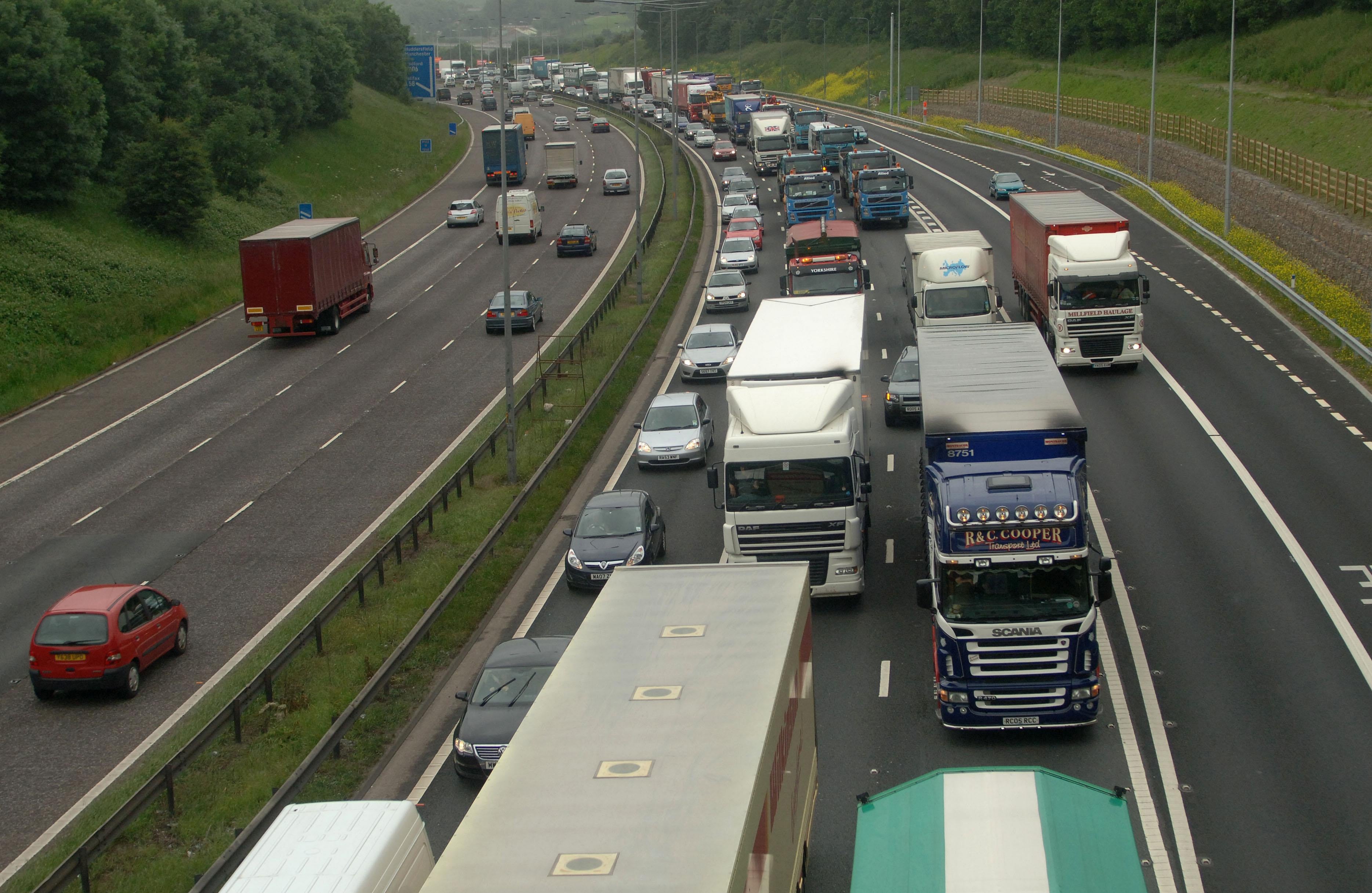 The crash took place on the M62 (file image)