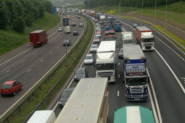 <p>The crash took place on the  M62 (file image) </p>