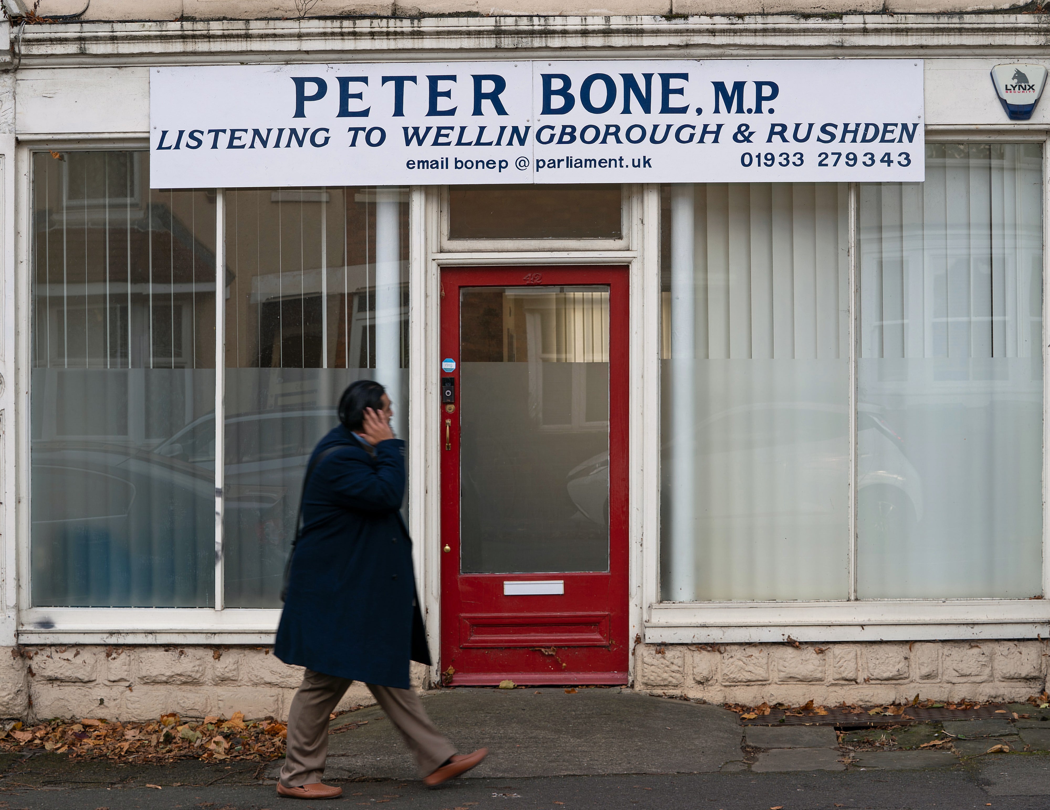 Mr Peter Bone’s constituency office in Wellingborough was attacked in a separate incident last year (PA)