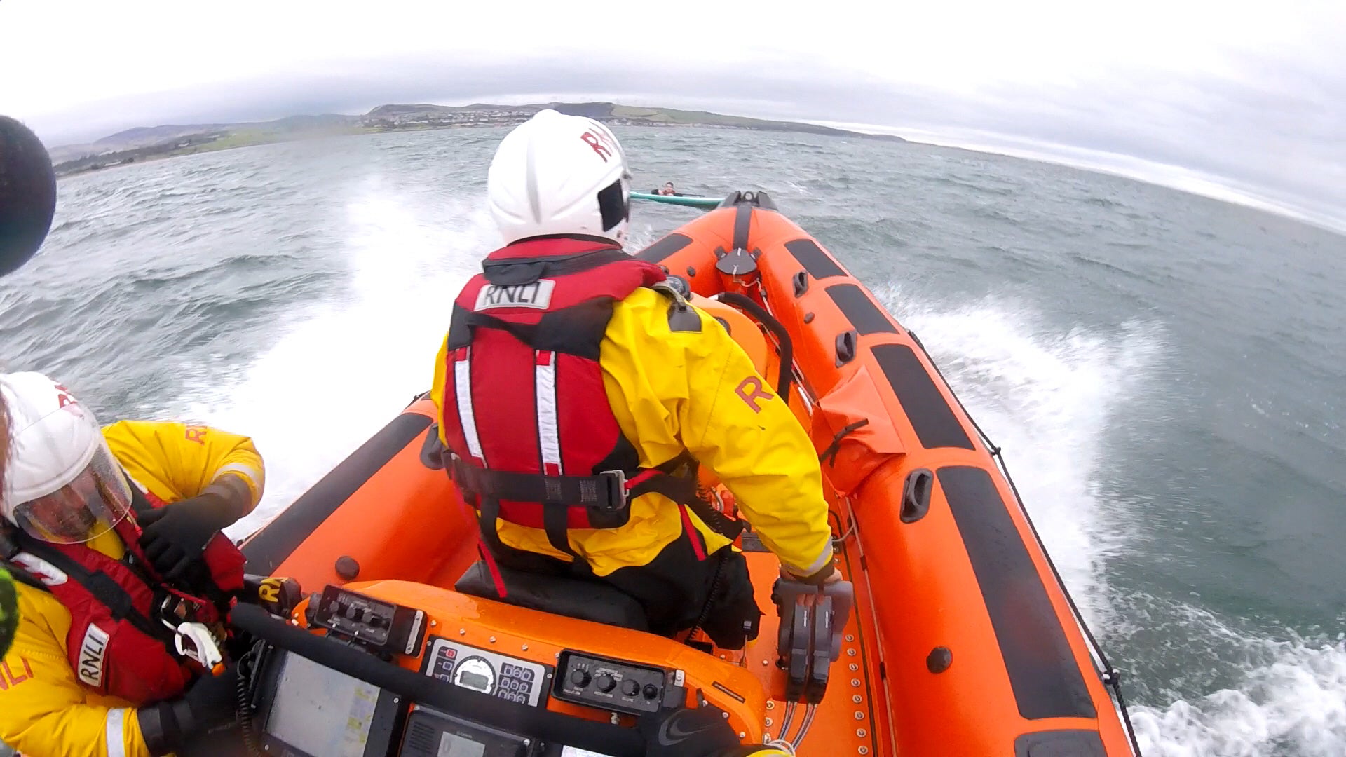 Two paddleboarders were rescued by lifeboat (Largs RNLI/PA)