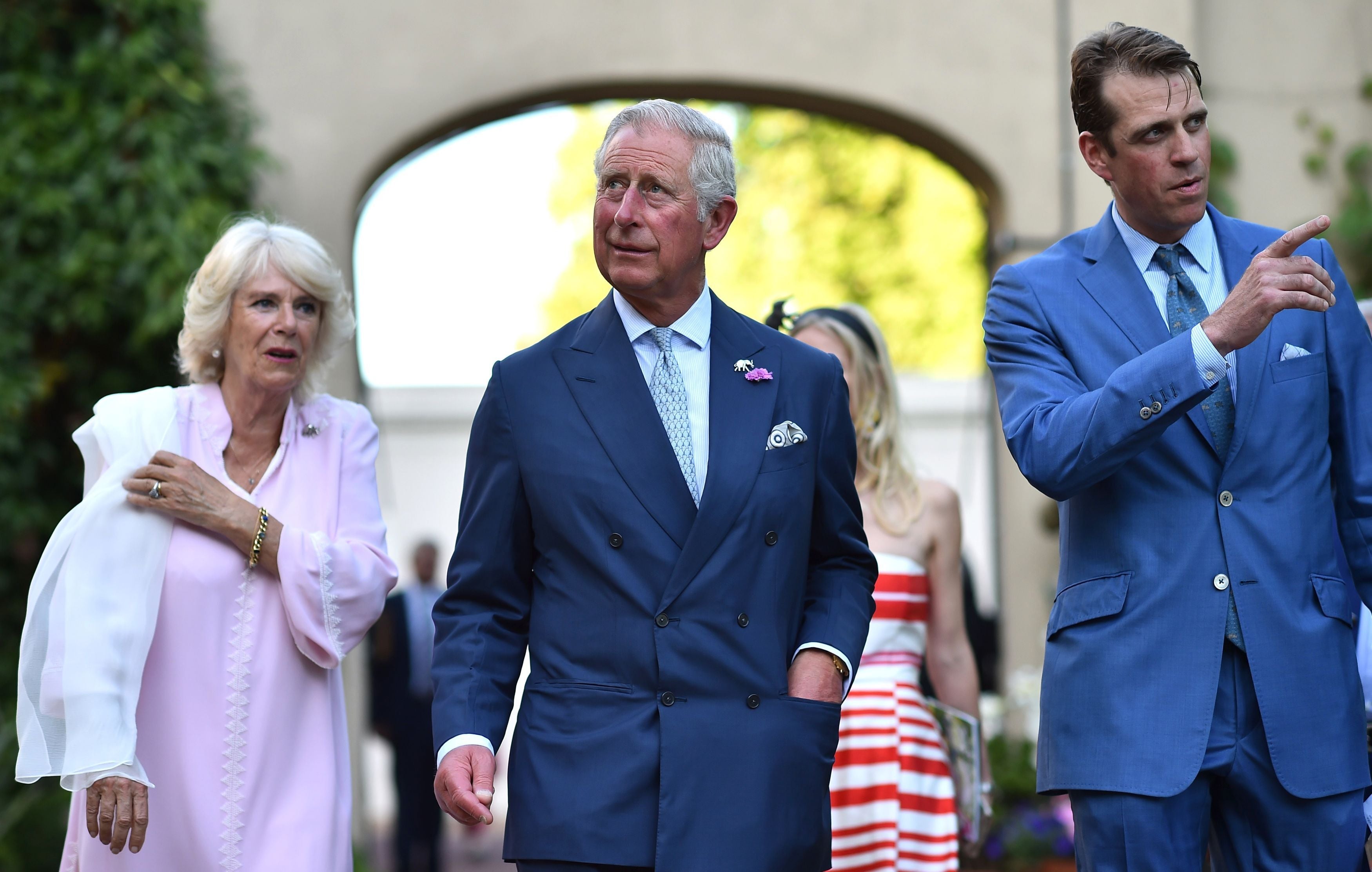 (Left – right) The Duchess of Cornwall, Prince of Wales and Ben Elliot attend a reception in support of the Elephant Family at Lancaster House (Ben Stansall/PA)