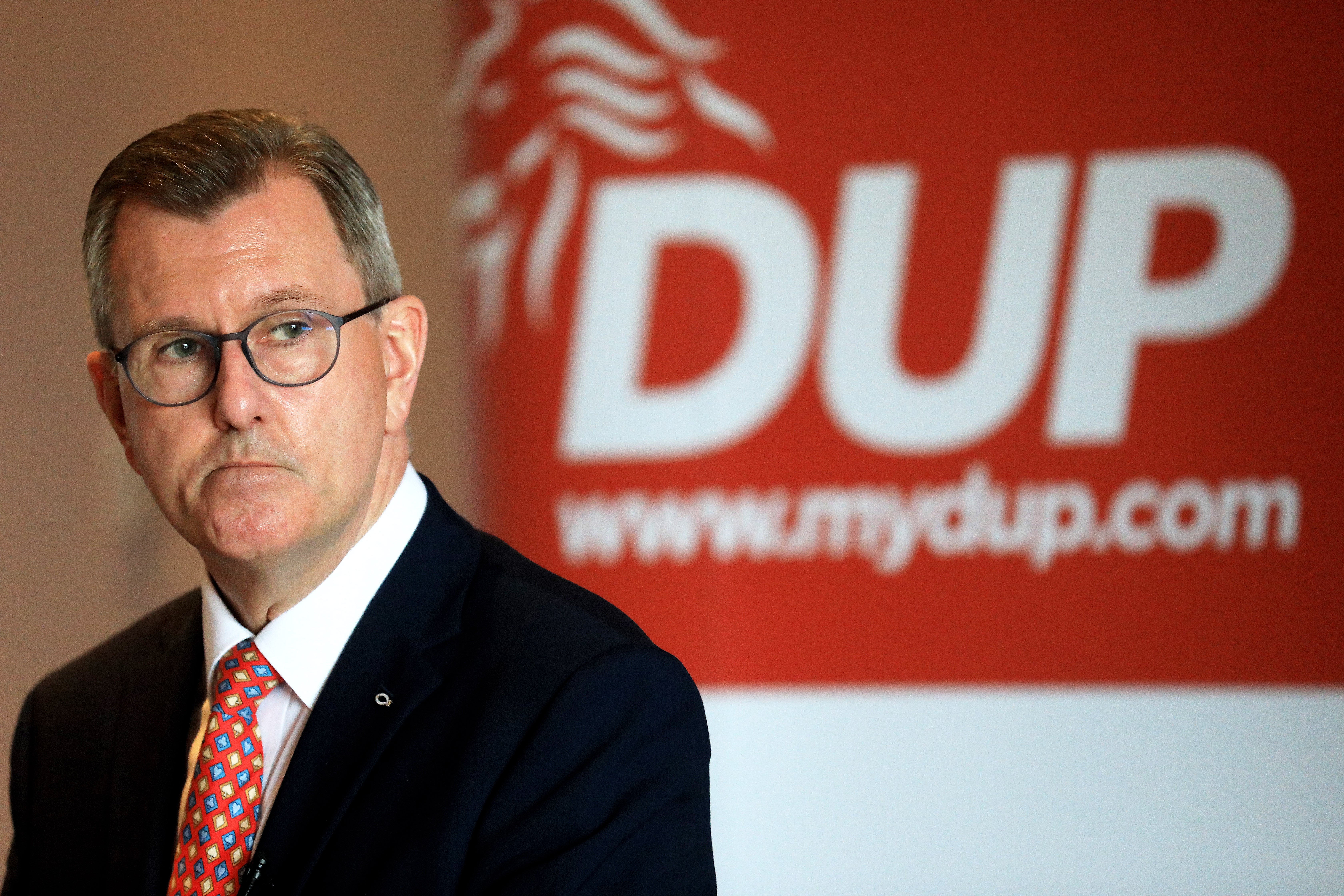 DUP leader Sir Jeffrey Donaldson has said his door remains open for Wesley Irvine, a North Down councillor who quit the party (Peter Morrison/PA)