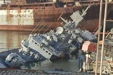 Ukrainian Navy scuttles flagship as Russia advances on Mykolaiv