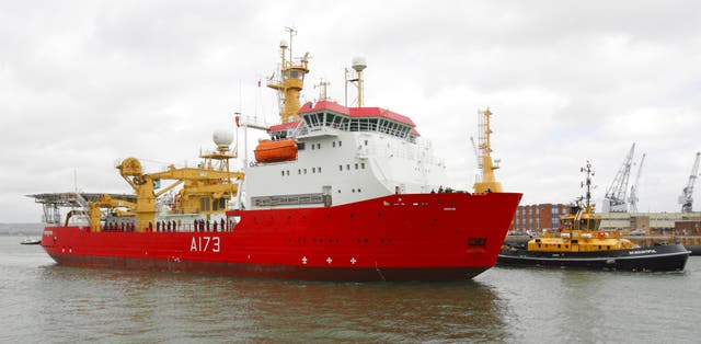 The Royal Navy’s icebreaker HMS Protector (Chris Ison/PA)