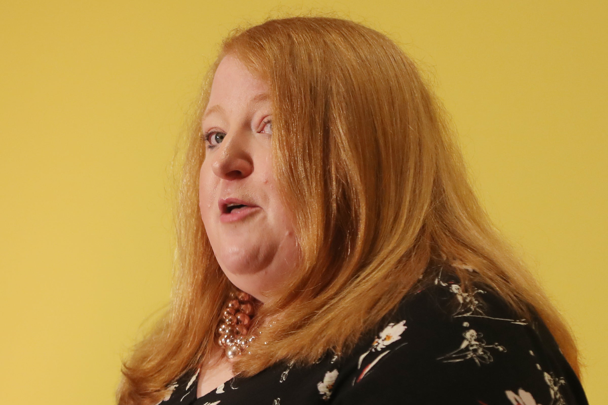 Alliance Party leader Naomi Long addresses her party conference (PA)