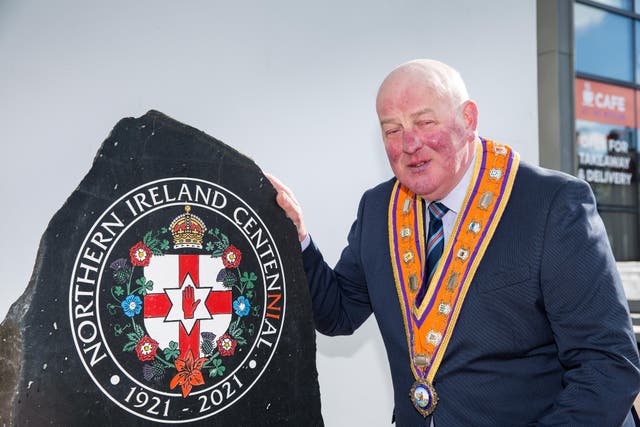 Grand Master Edward Stevenson attended the unveiling of the CentenNIal stone (Graham Baalham-Curry/PA)