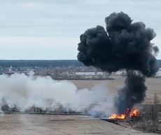 Ukrainian military shares footage claiming to show Russian helicopter being shot down