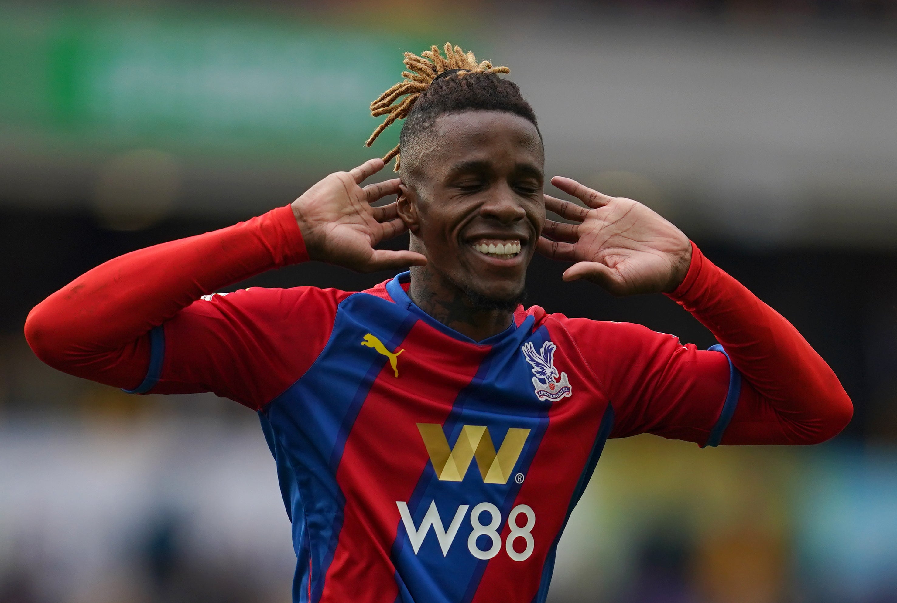 Wilfried Zaha helped Crystal Palace to victory over Wolves (Nick Potts/PA)