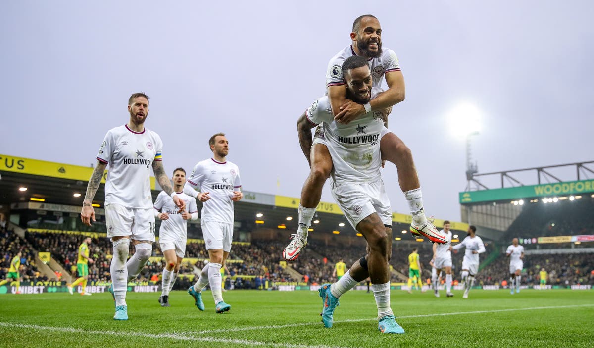 Ivan Toney hat-trick helps Brentford dent Norwich&rsquo;s survival hopes