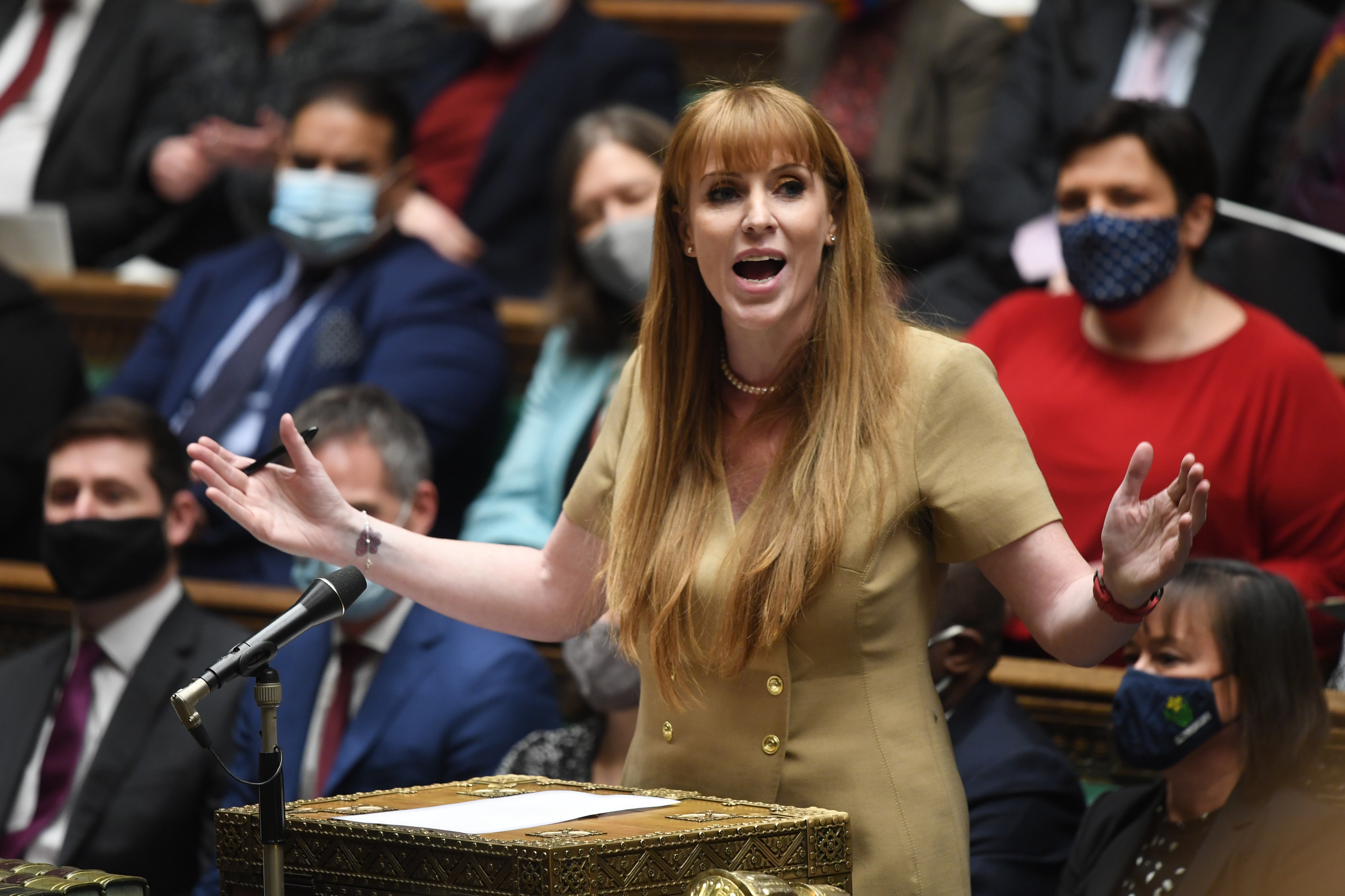Labour’s deputy leader Angela Rayner speaking during Prime Minister’s Questions