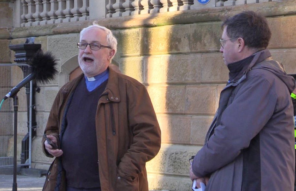 Methodist minister Colin Duncan and Catholic priest Fr Martin Magill (David Young/PA)